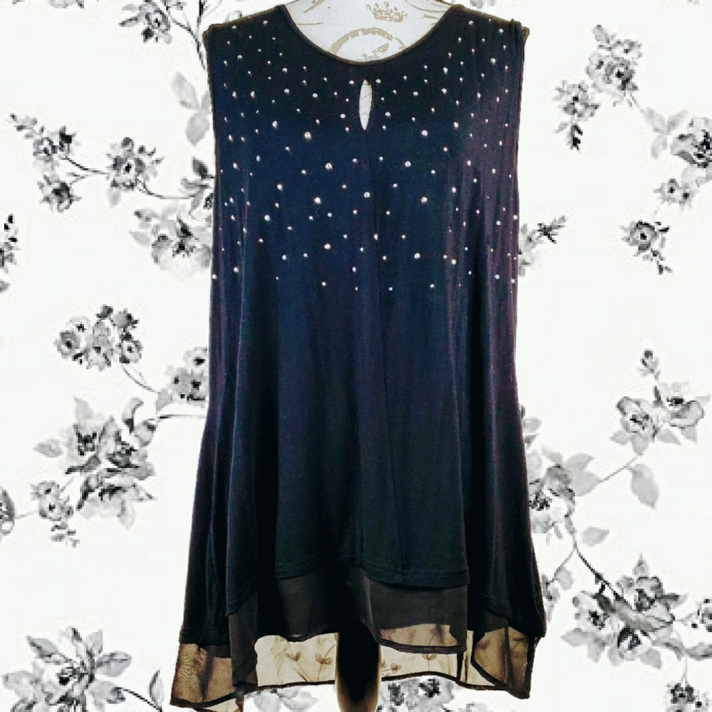Sparkly black tunic